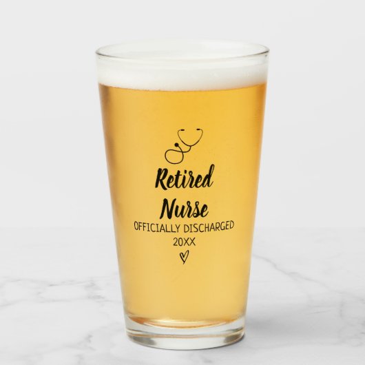 Verre Infirmière retraitée 2024 Don de la partie de retr (Devant (rempli))