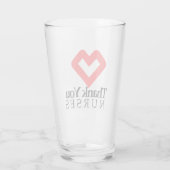 Verre Infirmières Mercis| Coeur rouge (Dos)
