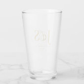 Verre Initiales de mariage simplement élégantes Or ID102 (Dos)