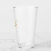 Verre Initiales de mariage simplement élégantes Or ID102 (Gauche)