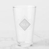 Verre Initiales de monogramme sur un (Dos)