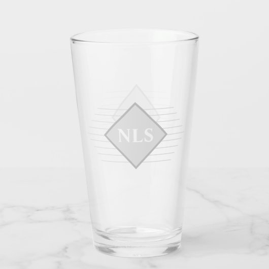 Verre Initiales de monogramme sur un (Dos)