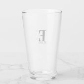 Verre Initiales du monogramme de nom personnalisé (Dos)