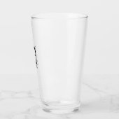 Verre Initiales du monogramme de nom personnalisé (Gauche)