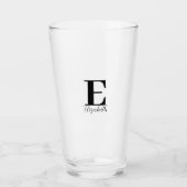 Verre Initiales du monogramme de nom personnalisé (Devant)