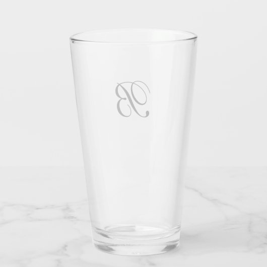 Verre Initiales du monogramme noir (Dos)