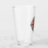 Verre Initiales personnalisées Elégant Manly Black Red A (Droite)