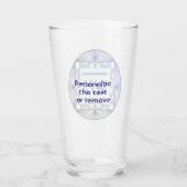 Verre Initiales Personnalisées Élégantes Manly Green Chi (Dos)