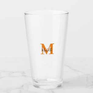 Verre Initiales personnalisées et nom Monogramme