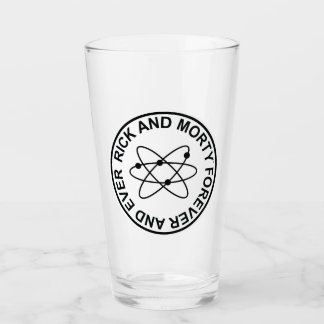 Verre Insigne atomique Rick et Morty pour toujours et ja