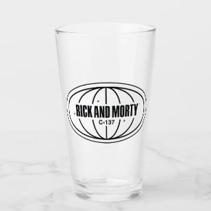 Verre Insigne de cote Retro Rick et Morty C-137
