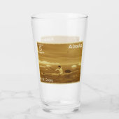 Verre Inuit Kayak - Sepia - Alaska Postage (Dos)