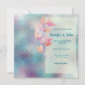 Verre Iridescendant et Faire-part de mariage de pu (Devant)