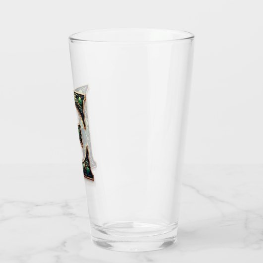 Verre Irish E Monogram pint glass (Gauche)