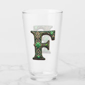 Verre Irish F Monogram Pint Glass (Dos)