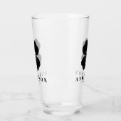 Verre Irlandais Lucky Four Black Leaf Clover avec Nom Pi (Gauche)