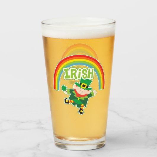Verre Irlandais Rainbow Leprechaun (Devant (rempli))