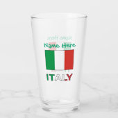 Verre Italie Drapeau italien Personnalisation verte (Dos)