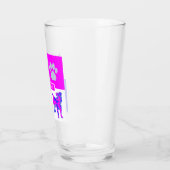 Verre Jack Russell Terrier Silhouette Chien & Paw Rose (Gauche)