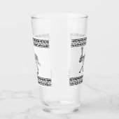 Verre Jacklapin Sud-Ouest noir et blanc Géométrique (Gauche)