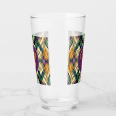 Verre Jacquard Mardi Gras jaune violet vert (Droite)