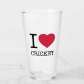 VERRE J'ADORE LE CRICKET (Devant)