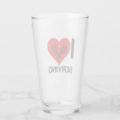 VERRE J'ADORE LE TENNIS SERVIR (Dos)