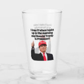 Verre J'adore quand je réveille Donald Trump est préside (Dos)
