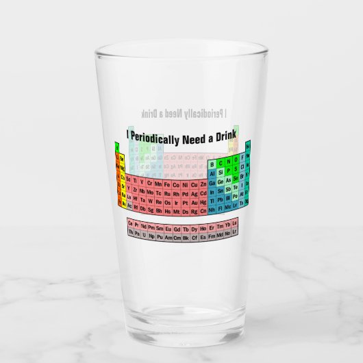 Verre J'ai besoin périodiquement d'un Tableau périodique (Devant)