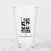 Verre J'Ai Couru 50 Miles Ultramarathon Course Drôle Cou (Devant)