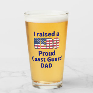 Verre "J'ai élevé un HERO, papa de la Garde côtière fier