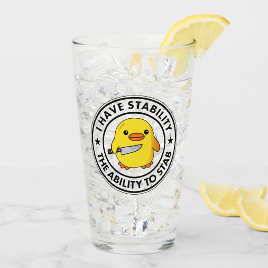 Verre J'Ai La Stabilité De Stab Funny (Dos glace)