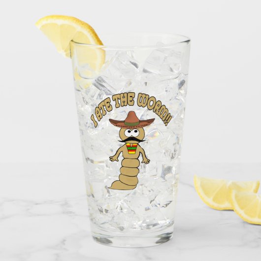 Verre J'ai Mangé le Ver (Devant glace)