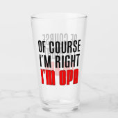 Verre J'ai raison je suis grand-papa d'Allemand d'Opa (Devant)