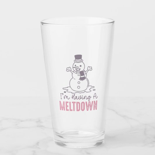 Verre J'ai une fonte - Drôle Snowman Design (Devant)