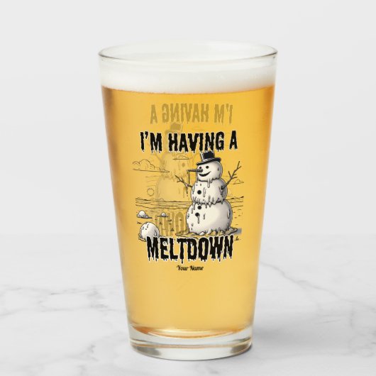 Verre J'ai une fonte, Snowman (Devant (rempli))