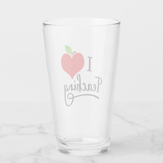 Verre J'aime Enseignant Enseignant (Dos)