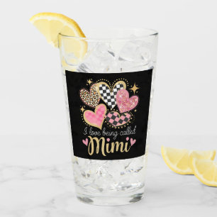 Verre J'aime être appelée Mimi Grand-mère Maman pour la