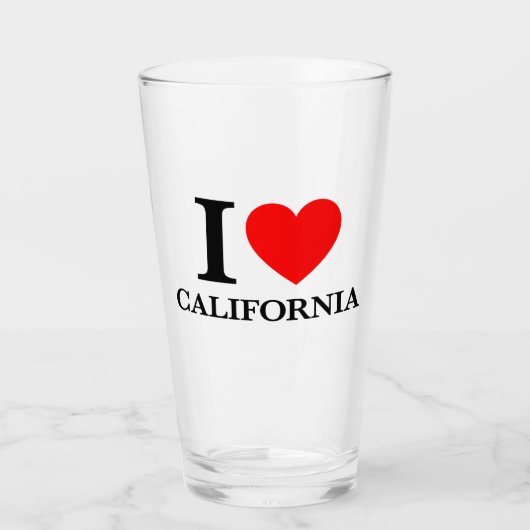 Verre J'aime la Californie (Devant)