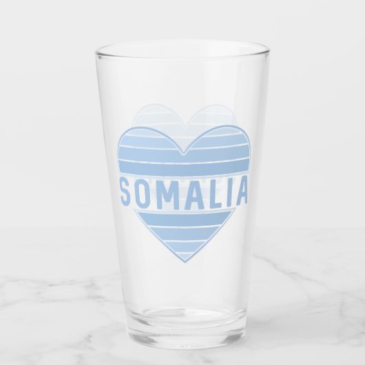 Verre J'aime la Somalie, le coeur somalien (Devant)