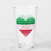 Verre J'aime l'Algérie, coeur algérien (Dos)