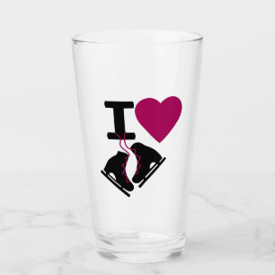 Verre J'Aime Le Patinage Sur Glace