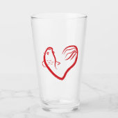 Verre J'aime le poisson (Devant)