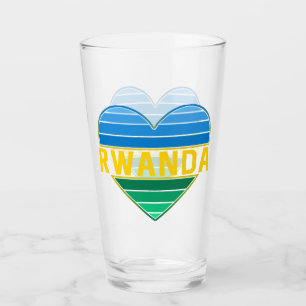 Verre J'aime le Rwanda, le coeur rwandais rwandais