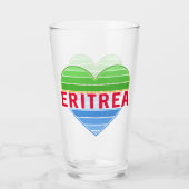 Verre J'aime l'Erythrée, coeur érythréen (Dos)