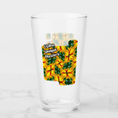 Verre J'Aime Les Fleurs Uniques (Devant)