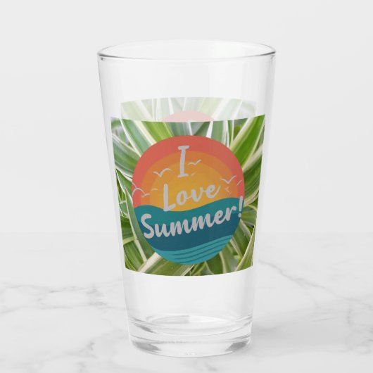 Verre J'aime l'été (Dos)