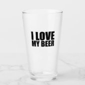 Verre J'aime ma bière (Devant)