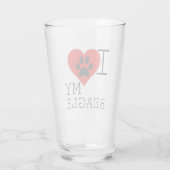 Verre J'aime mon beagle (Dos)