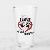 Verre J'aime mon chien jeter l'oreiller (Dos)